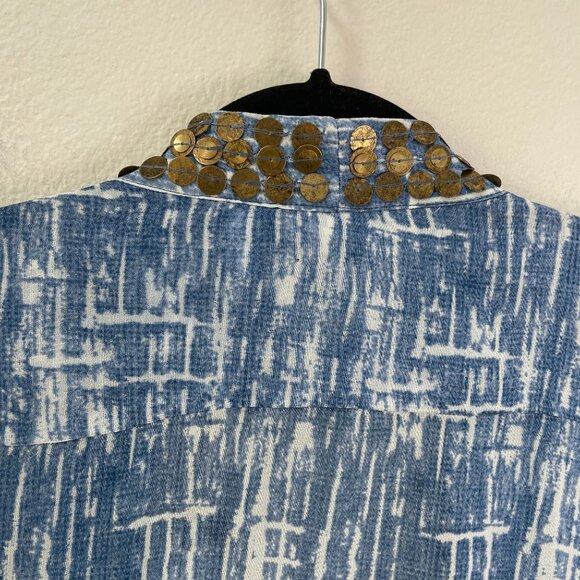 NEW Chicos 4 Womens Plus XXL Bimini Embellished 3/4 Sleeve Open Cardigan Kimono - Picture 13 of 13